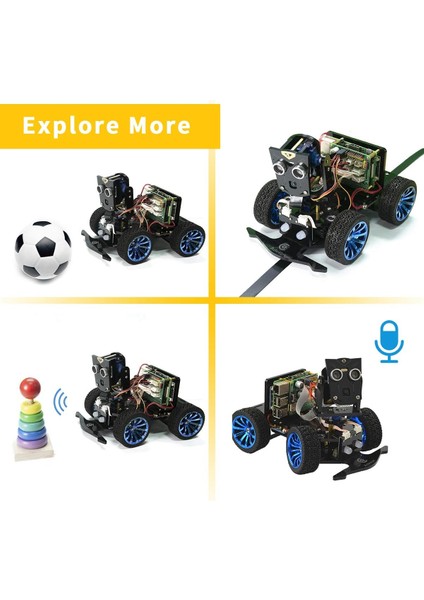 Mars Rover Picar-B Robot Kiti - Raspberry Pi ile Uyumlu