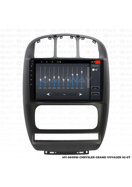 Chrysler Grand Voyager Android 12 Multimedya Carplay 2gb RAM+32GB HDD Navigasyon Ekran