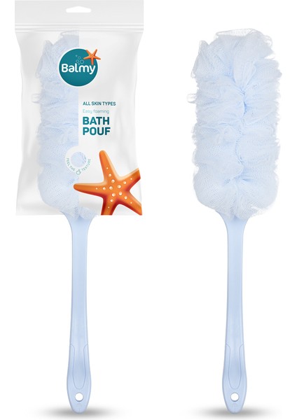 Naturel Saplı Banyo Lifi Mavi