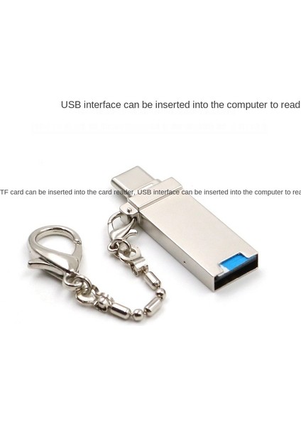 Kart Okuyucu Tf Type C Usb-C Arabirimli MacBook Veya Akıllı Telefon Için Çok Işlevli Bellek Kartı Okuyucu (Yurt Dışından)