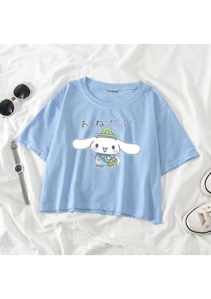 Mavi Anime Sanrio : Cinnamoroll Yarım T-Shirt
