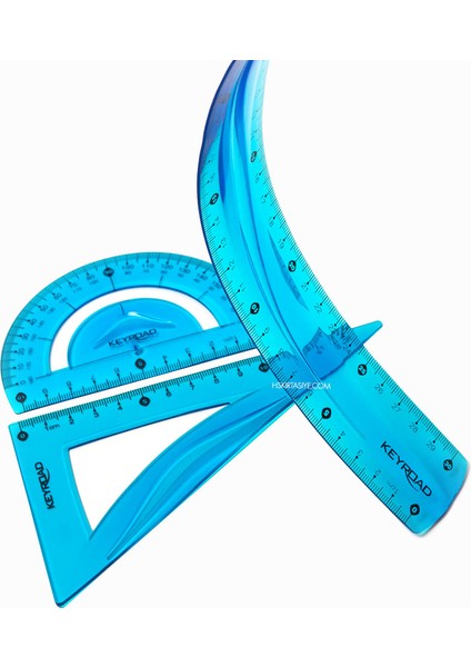 30 cm Esnek Kırılmaz Cetvel Gönye Seti
