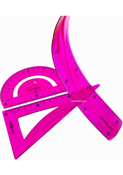 30 cm Esnek Kırılmaz Cetvel Gönye Seti