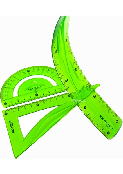 30 cm Esnek Kırılmaz Cetvel Gönye Seti