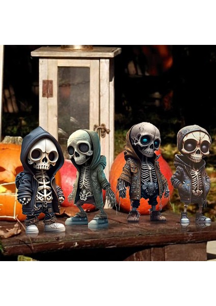 Cadılar Bayramı C Skeleton Dolar Resin Dekorasyon Sokağı Skeleton Home Courtyard Dekorasyon (Yurt Dışından)