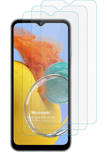 Samsung Galaxy M14 Screen Protector Nano Glass Cam Ekran Koruyucu (3`lü Paket)