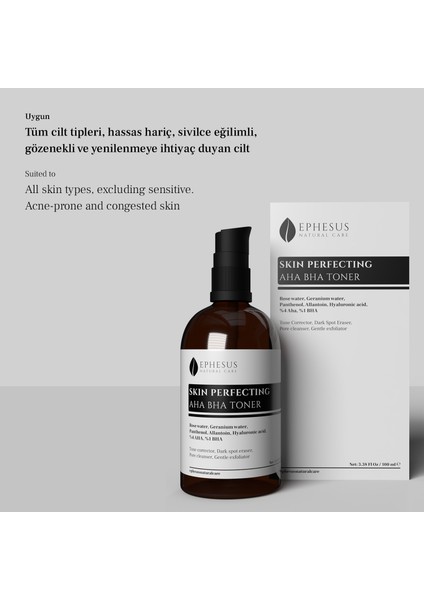 - Skin Perfecting Aha Bha Toner, Ton Eşitleyici ve Hassas Soyucu Tonik modelleri