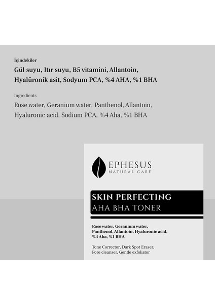 - Skin Perfecting Aha Bha Toner, Ton Eşitleyici ve Hassas Soyucu Tonik fırsatları