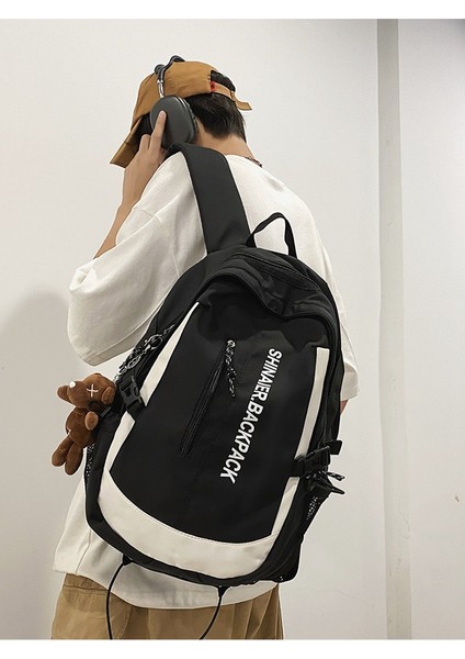 Yeni Unisex Sırt Çantası Moda Rahat Sırt Çantası Büyük Kapasiteli Aşınmaya Dayanıklı Üniversite Öğrencisi Okul Çantası (Yurt Dışından) modelleri