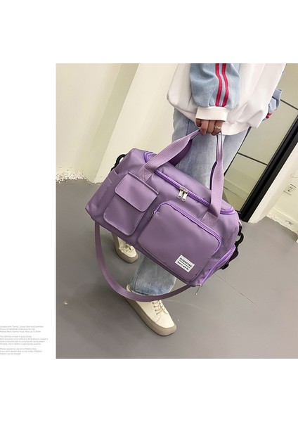 Seyahat Çantası Büyük Kapasiteli Eğik Çanta Hafif Kuru ve Islak Ayırma Katlanabilir Depolama Moda Fitness Çantası Ilkbahar ve Yaz (Yurt Dışından) fırsatları