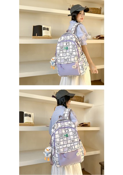 2023 Sırt Çantası Çok Yönlü Kolej Okul Çantası Kadın Lise Sırt Çantası (Yurt Dışından) modelleri