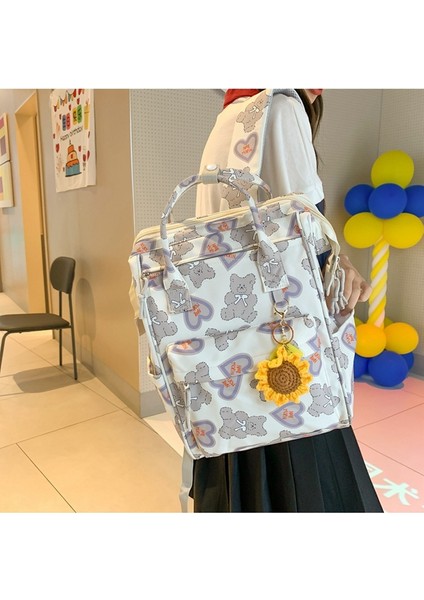 Schoolbag Kızlar Ins Japon Ilkokul Öğrencileri Ortaokul Öğrencileri Yüksek Değerli Omuz Çantası Ruiying Karikatür Ayı Rahat Sırt Çantası (Yurt Dışından)