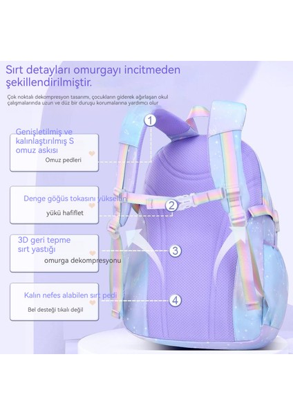 1-3. Sınıflar Için Ilkokul Öğrencilerinin Okul Çantaları, Hafif Kız Çocukları Için Sırt Çantaları, Eğimli Çocuk Sırt Çantaları, 6-9 Yaş (Yurt Dışından) fiyatları