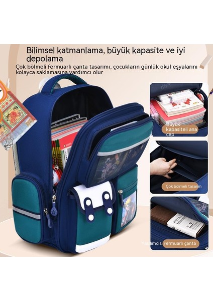 Ilkokul Öğrencileri Için Yeni Okul Çantaları, 3-6. Sınıflar Için Erkek Karikatür Büyük Kapasiteli Çocuk Okul Çantaları Sırt Çantaları (Yurt Dışından) indirimleri