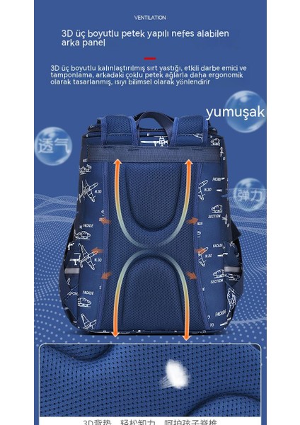 Ilkokul Öğrencileri Karikatür Okul Çantası Erkek 1-3-6 Sınıf Hepsi Bir Arada Açık Büyük Kapasiteli Çocuk Çantası (Yurt Dışından) fiyatları