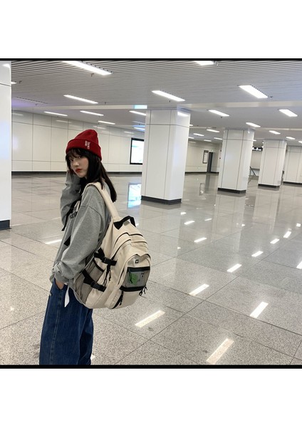 Trendy Cool Retro Takım Sırt Çantası Lise Erkek Üniversite Öğrencisi Okul Çantası Kadın Sırt Çantası (Yurt Dışından) modelleri