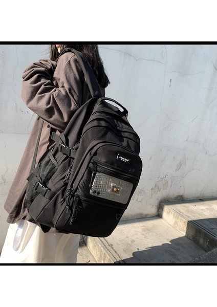 Trendy Cool Retro Takım Sırt Çantası Lise Erkek Üniversite Öğrencisi Okul Çantası Kadın Sırt Çantası (Yurt Dışından) fiyatları