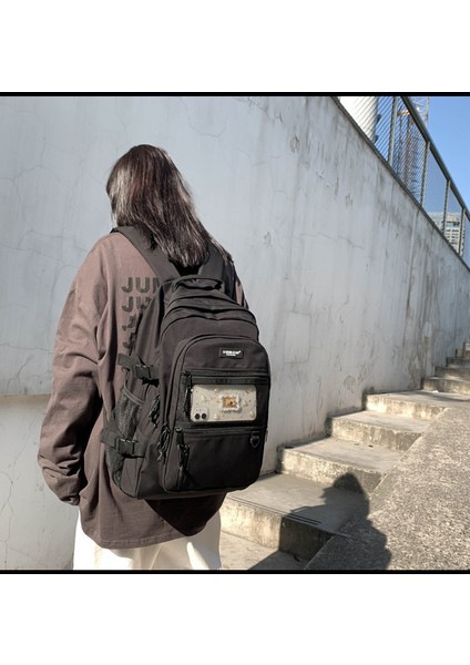 Trendy Cool Retro Takım Sırt Çantası Lise Erkek Üniversite Öğrencisi Okul Çantası Kadın Sırt Çantası (Yurt Dışından) modelleri