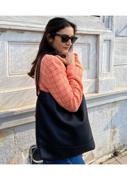 Deri El Yapımı Tote Çanta, Shopper Çanta, Büyük Çanta , Kadın Çanta