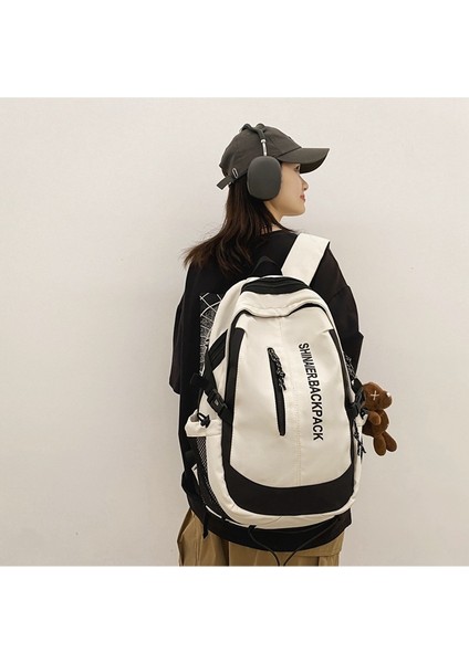 Yeni Unisex Sırt Çantası Moda Rahat Sırt Çantası Büyük Kapasiteli Aşınmaya Dayanıklı Üniversite Öğrencisi Okul Çantası (Yurt Dışından) fırsatları
