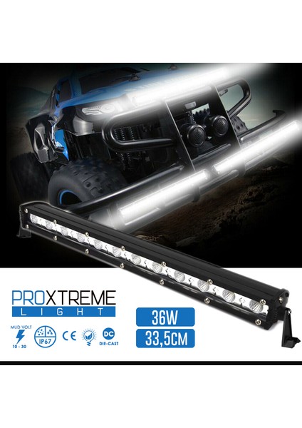 Cree 12 LED 36W Yayıcı Delici Tek Sıra Off Road LED Bar 33.5cm fırsatları