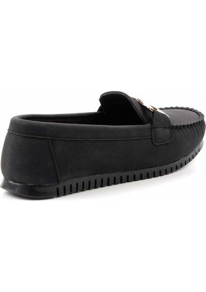 Siyah Baskılı Nubuk Kadın Loafer Ayakkabı K01542167701 fırsatları