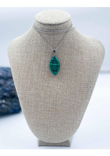 Malakit Doğal Taş Kolye