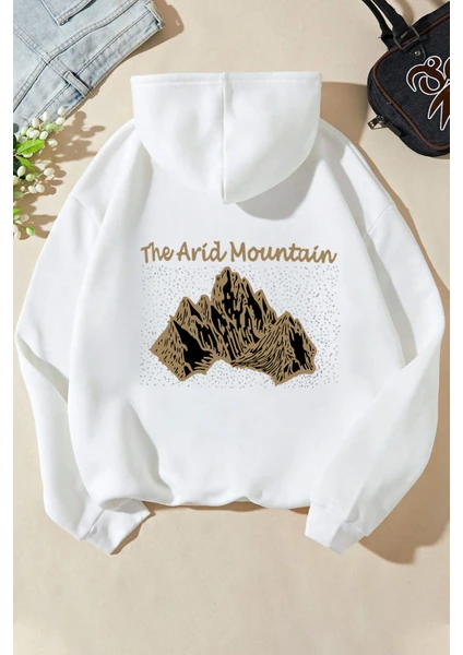 Only Trendwear Unisex Oversize Arid Mountain Baskılı Sweatshirt