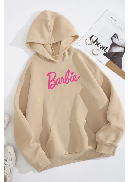 Unisex Oversize Barbıe Baskılı Sweatshirt