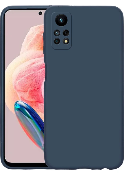 Case 4U Xiaomi Redmi Note 12 Pro 4g Kılıf Kamera Korumalı Içi Kadife Logosuz Mara Lansman Silinebilir Kılıf Lacivert