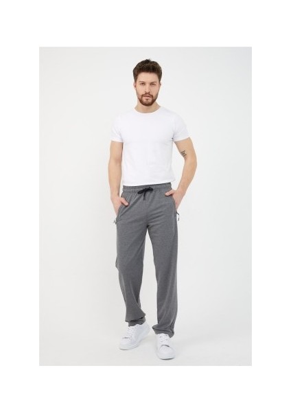 Siyah-Lacivert-Antrasit Erkek Büyük Beden 3'lü Düz Paça Cep Fermuar Detaylı Rahat Kesim Eşofman Altı modelleri