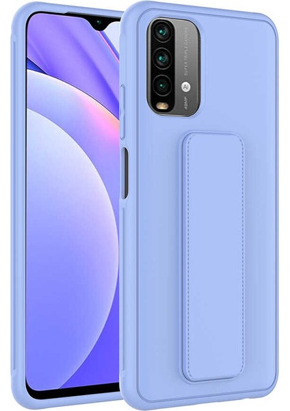 Xiaomi Redmi Note 10 Uyumlu Kılıf Standlı Mıknatıslı  Yumuşak Dokulu Renkli Silikon Kapak