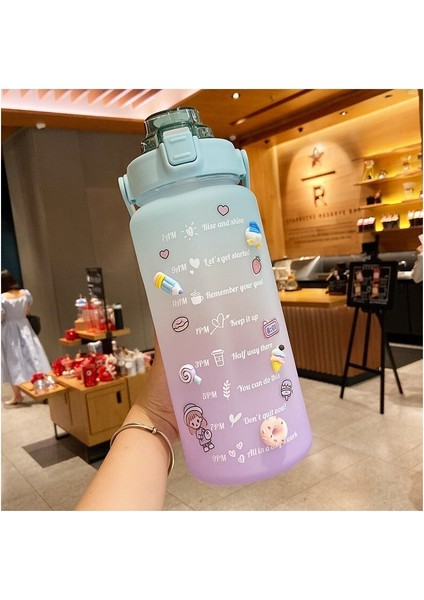 2000 ml Büyük Kapasiteli Spor Su Şişesi (Yurt Dışından)