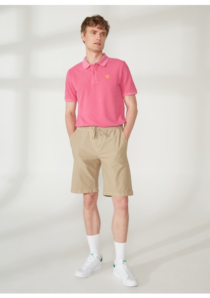 Normal Bel Slim Fit Kahve Erkek Bermuda Şort A261OSLOPHILIPB