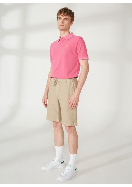 Normal Bel Slim Fit Kahve Erkek Bermuda Şort A261OSLOPHILIPB