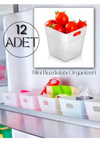 12'li Set Buzdolabı & Kapak Içi Düzenleyici, Organizer Kutu