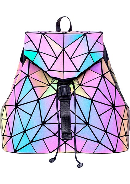 Renkli Geometrik Katlanır Eşkenar Dörtgen Yaratıcı Sırt Çantası (Yurt Dışından)