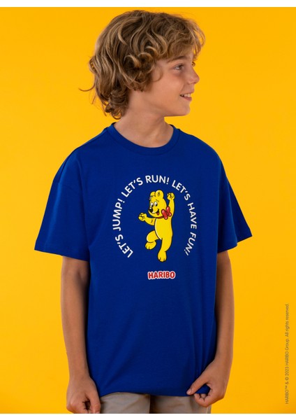 Baskılı Lacivert Erkek Çocuk T-Shirt HRBTXT101 fırsatları