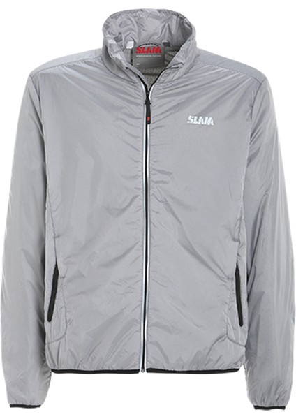 Gri Erkek Dik Yaka Uzun Cepli Regular Fit Yazlık Ceket A123004S00