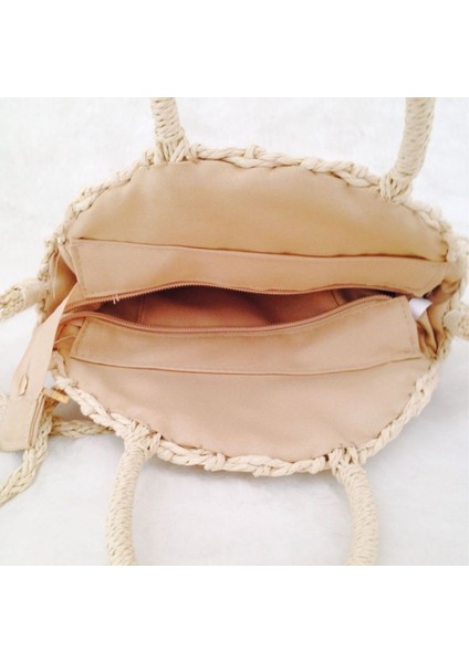 Hasır Crossbody Çanta - Kadın Yuvarlak Yaz Plaj Çantası A (Yurt Dışından) fiyatları