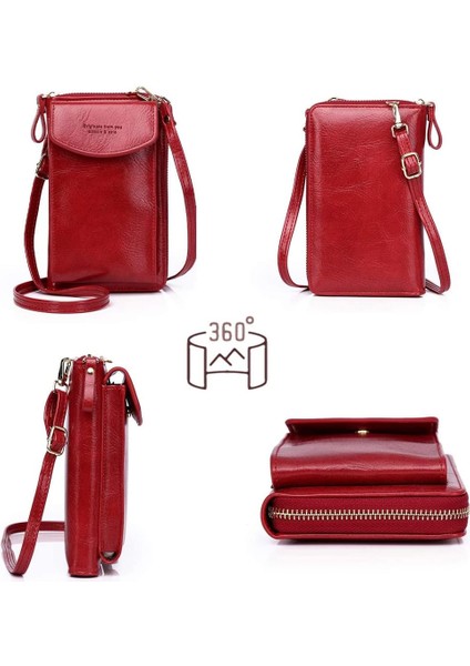 Crossbody Cep Cep Telefonu - Kredi Kartı Yuvalı Kadın Cep Cüzdanı (Yurt Dışından)