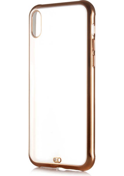 Apple iPhone Xs Max 6.5 Kılıf Kenarları Renkli Arkası Mat Yumuşak Silikon Kapak (Voit S.)