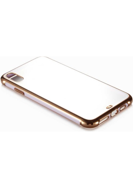 Apple iPhone Xs Max 6.5 Kılıf Kenarları Renkli Arkası Mat Yumuşak Silikon Kapak (Voit S.)