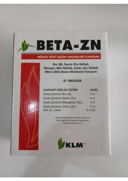 Betafer Zn + Fe (Demir+Çinko) Micro Besin Madde Karışımı (1 Kg )