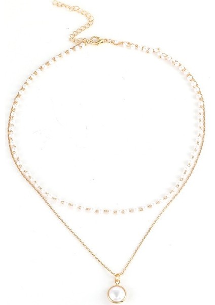 Çift Katı Ince Kolyesi Pendant (Yurt Dışından)