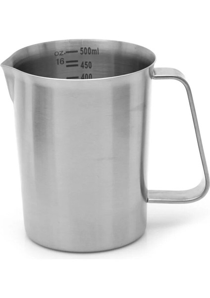 Kulplu Paslanmaz Çelik Beher 500 mL - Isıya Dayanıklı
