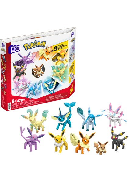 Mega Construx™ Pokémon - Eevee Dönüşümleri, 6 yaş ve üzeri, GFV85