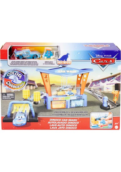 Dinoco Araba Yıkama Seti Etkileşimli Oyun Deneyimi Renk Değiştiren Araba ile 4 Yaş ve Üzeri