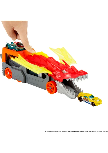 Hot Wheels Fırlatıcı ve Taşıyıcı Ejderha, 3 yaş ve Üzeri GTK42