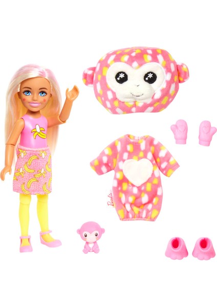 Cutie Reveal Bebekler Chelsea Tropikal Orman Serisi - Maymun, 3 yaş ve üzeri, HKR14